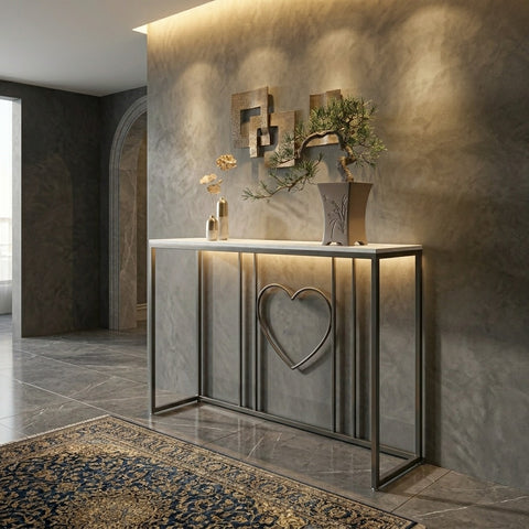 PRITI Stainless Steel Console Table for Living Room