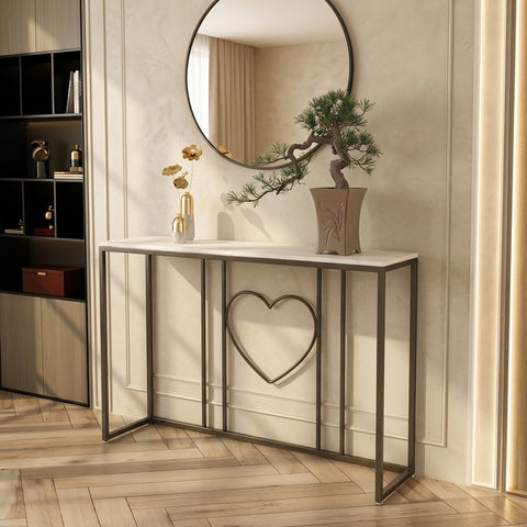 PRITI Stainless Steel Console Table for Living Room