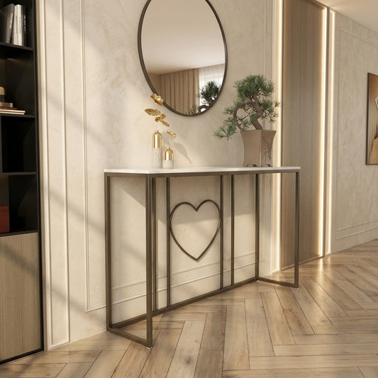 PRITI Stainless Steel Console Table for Living Room