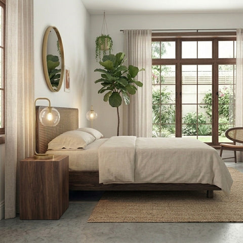 PRITI Cane Bed-Queen