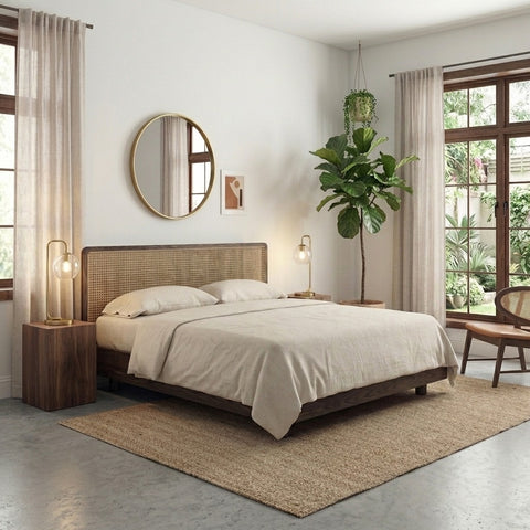 PRITI Cane Bed-Queen