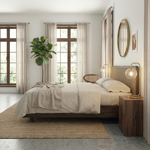 PRITI Cane Bed-Queen