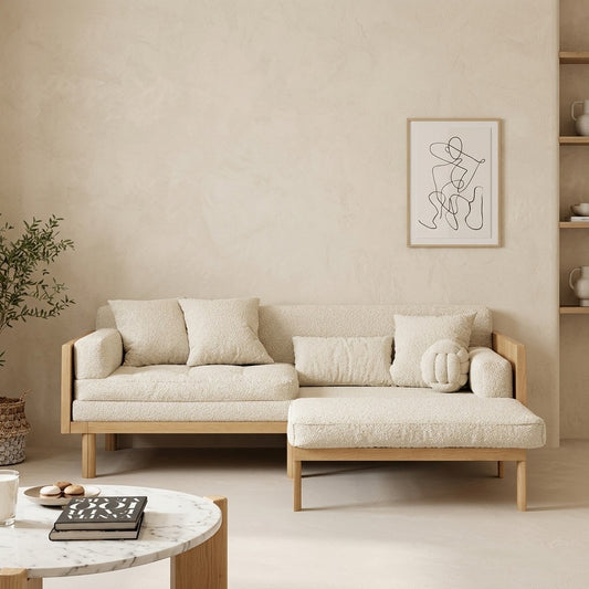 PRITI Pull Out Multifunction Solid Wood Frame Sofa Bed