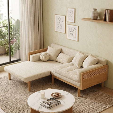 PRITI Pull Out Multifunction Solid Wood Frame Sofa Bed
