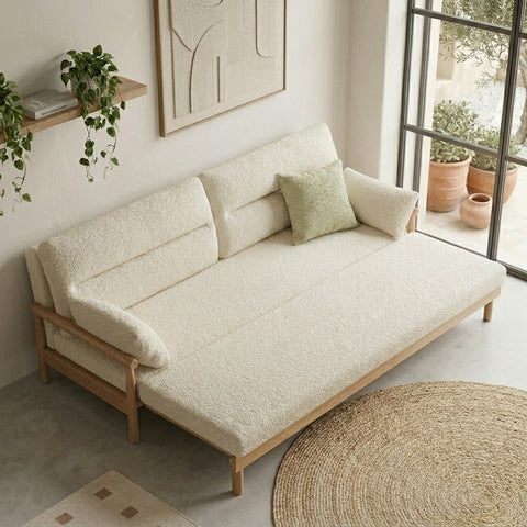PRITI Solid Wood Sofa Come Bed | Easy Folding Sofa Come Bed