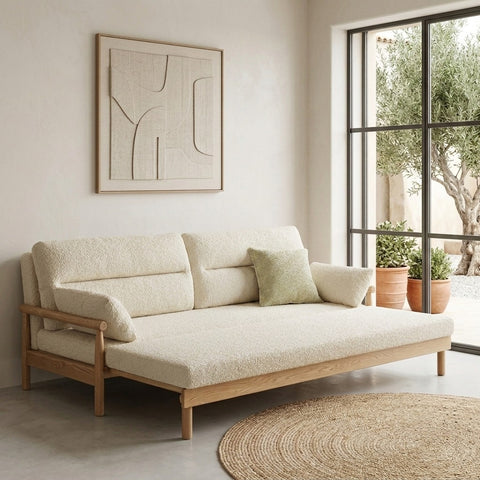 PRITI Solid Wood Sofa Come Bed | Easy Folding Sofa Come Bed