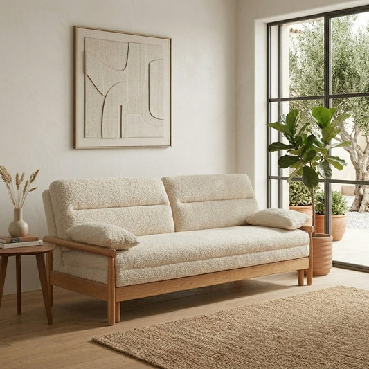 PRITI Solid Wood Sofa Cum Bed | Easy Folding Sofa Cum Bed