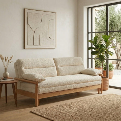 PRITI Solid Wood Sofa Come Bed | Easy Folding Sofa Come Bed