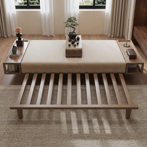 PRITI Wooden Sofa Come Bed | Pull Out Mechanism & Premium