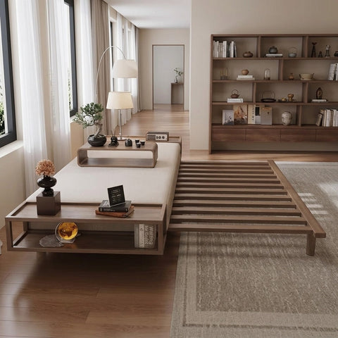 PRITI Wooden Sofa Come Bed | Pull Out Mechanism & Premium