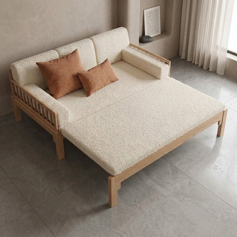 PRITI Solid Wood Sofa Come Bed & Premium