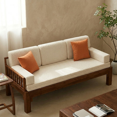 PRITI Solid Wood Sofa Come Bed & Premium