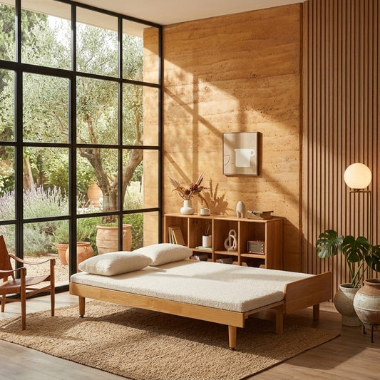 PRITI Pull Out Solid Wood Sofa Cum Bed