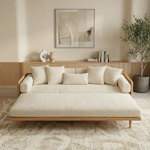 PRITI Solid Wood Sofa Come Bed