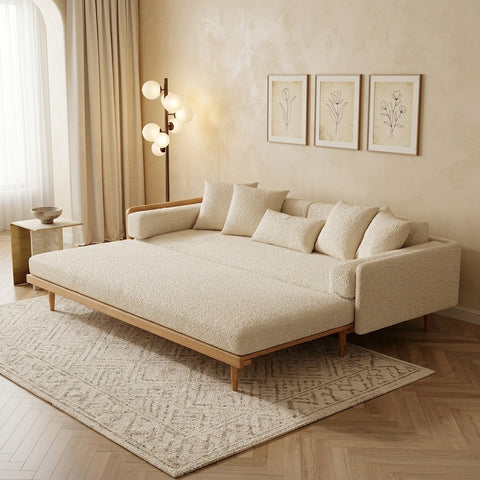 PRITI Solid Wood Sofa Come Bed