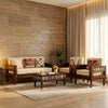 PRITI Solid Sheesham Wood Sofa Set | Wooden Sofa for Living Room | 3 + 1 + 1 Sofa Set