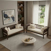 PRITI 3 + 2 Wooden Sofa Set for Living Room