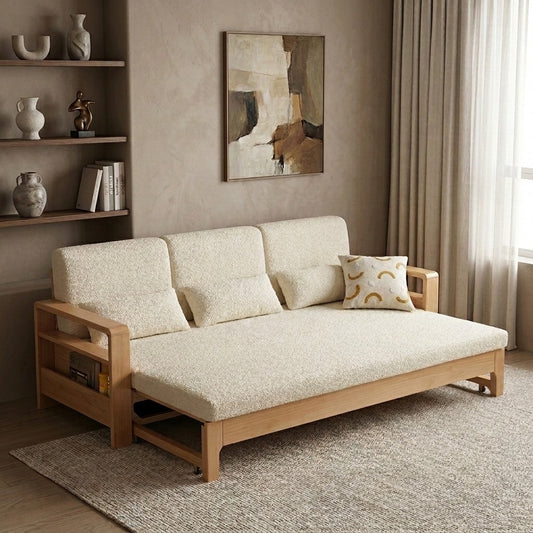 PRITI Solid Wood Sofa Cum Bed for Living Room