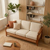 PRITI Sheesham Wood and Cane Sofa for Living Room