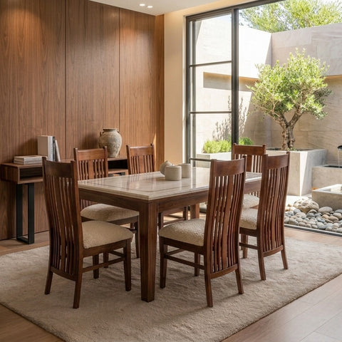 PRITI Sagwan Wood Dining Set