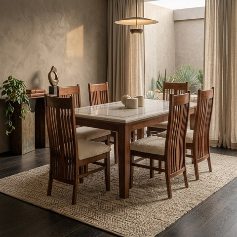 PRITI Sagwan Wood Dining Set