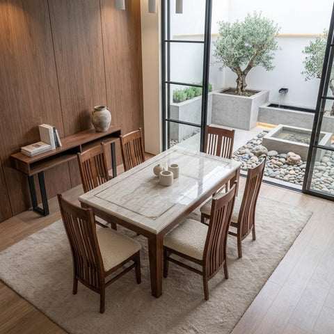 PRITI Sagwan Wood Dining Set
