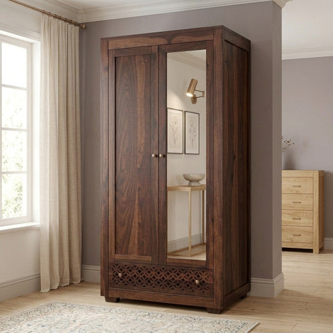 PRITI Sheesham Wood 2 door Wardrobe