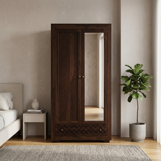 PRITI Sheesham Wood 2 door Wardrobe