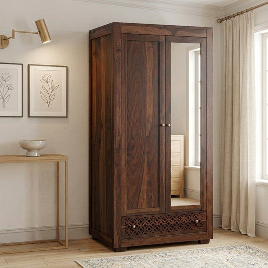 PRITI Sheesham Wood 2 door Wardrobe