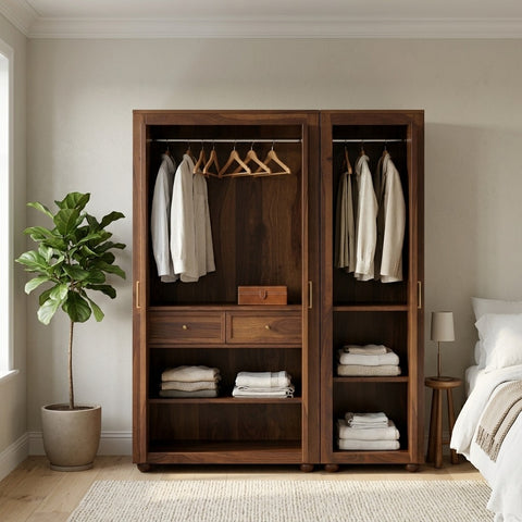 PRITI Sheesham Wood 3 door wardrobe