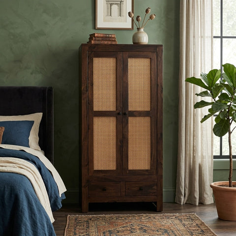 PRITI 2 door Sheesham wood wardrobe