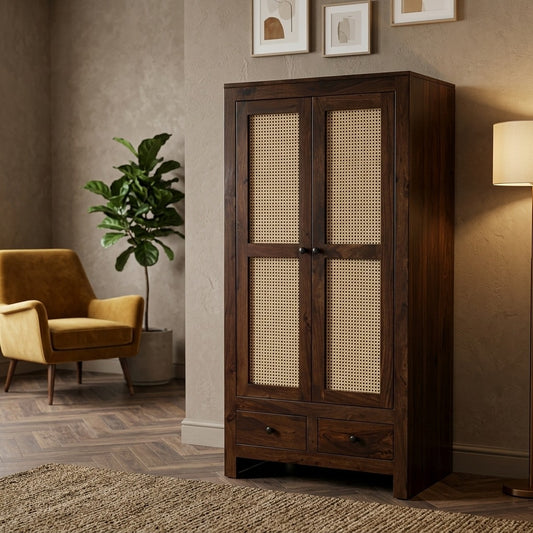 PRITI 2 door Sheesham wood wardrobe