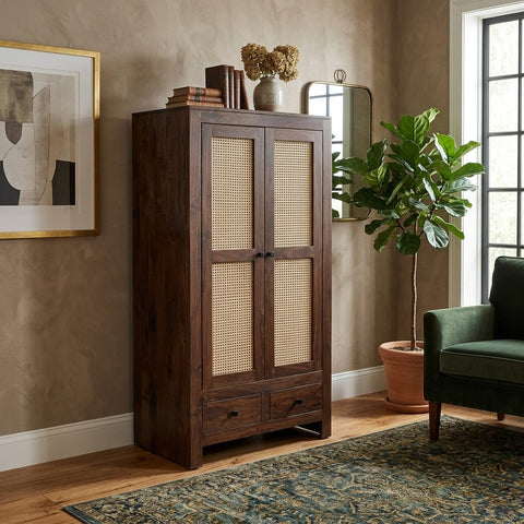 PRITI 2 door Sheesham wood wardrobe