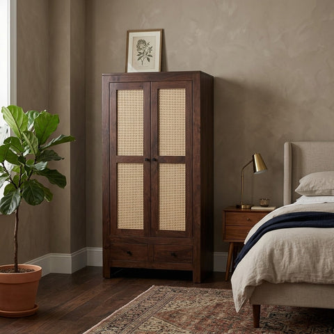 PRITI 2 door Sheesham wood wardrobe