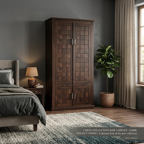 PRITI 2 door sheesham wood wardrobe