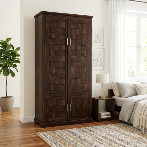PRITI 2 door sheesham wood wardrobe