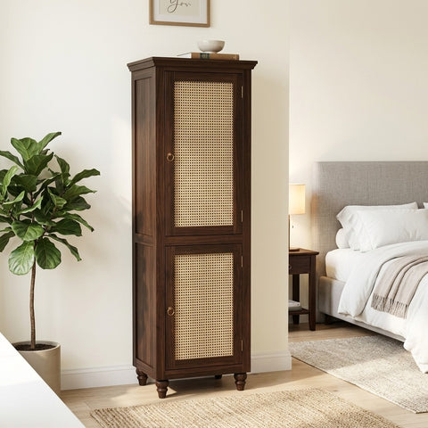 PRITI single door sheesham wood wardrobe