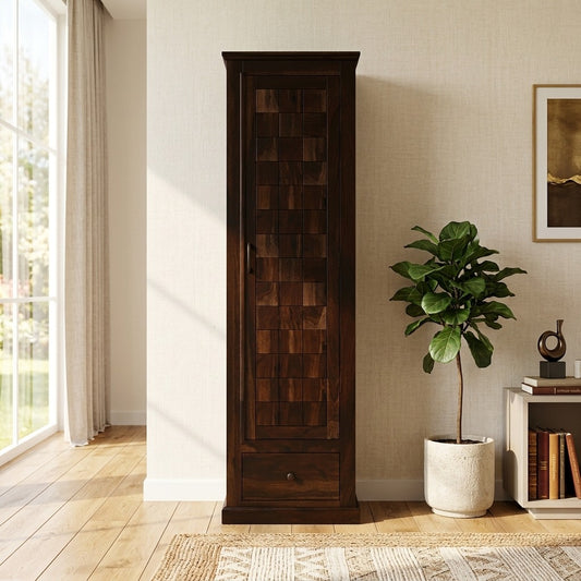PRITI single door sheesham wood wardrobe