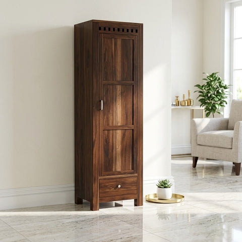 PRITI single door sheesham wood wardrobe