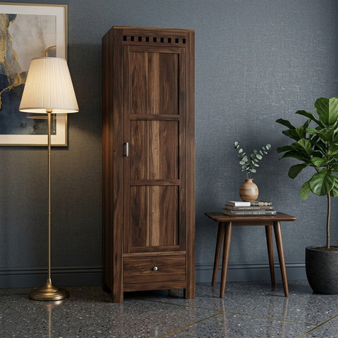 PRITI single door sheesham wood wardrobe