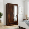 PRITI Jodhpur Solid Sheesham Wood with One Side Mirror Wardrobe