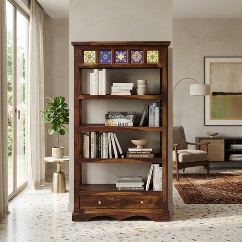 PRITI Solid Sheesham Wood Book Shelf