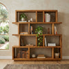 PRITI  Sheesham Wood Ladder Book Shelf (Honey Finish)