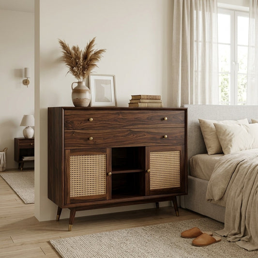 PRITI Solid Sheesham Wood Chest Of Drawers for Living Room | Bedroom