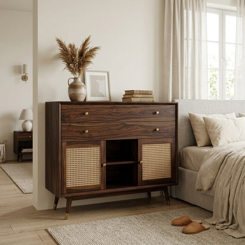 PRITI Solid Sheesham Wood Chest Of Drawers for Living Room | Bedroom