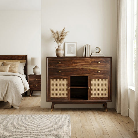 PRITI Solid Sheesham Wood Chest Of Drawers for Living Room | Bedroom