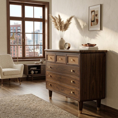 PRITI Solid Sheesham Wood Chest Of Drawers for Living Room | Bedroom
