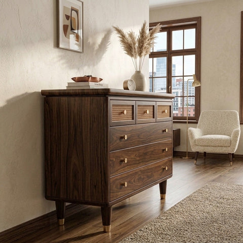 PRITI Solid Sheesham Wood Chest Of Drawers for Living Room | Bedroom