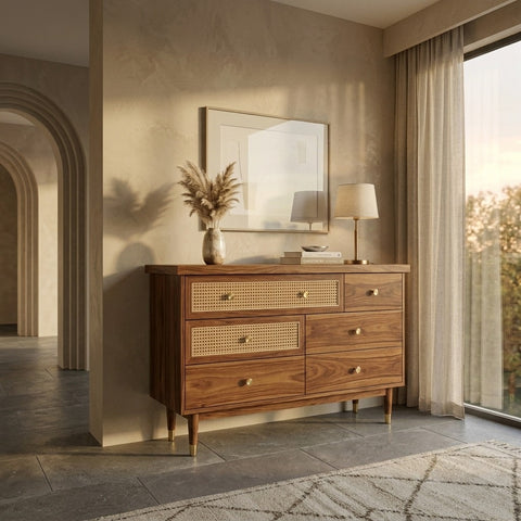 PRITI Solid Sheesham Wood Chest Of Drawers for Living Room | Bedroom