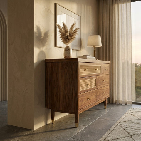 PRITI Solid Sheesham Wood Chest Of Drawers for Living Room | Bedroom